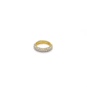 18ct Yellow Gold Diamond Set Pave Ring