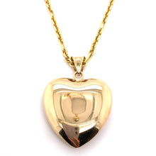 9ct Yellow Gold Heart Pendant with 14ct Solid Gold Chain