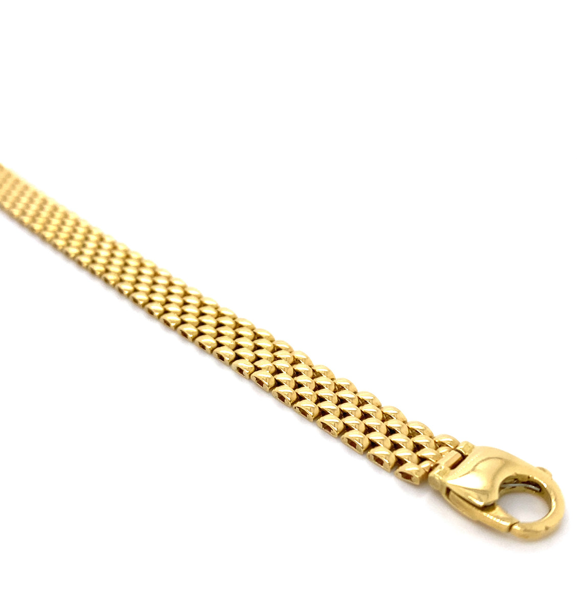 18ct Yellow Gold Italian 5 Row Cartier Style Chain Bracelet – St Ives ...
