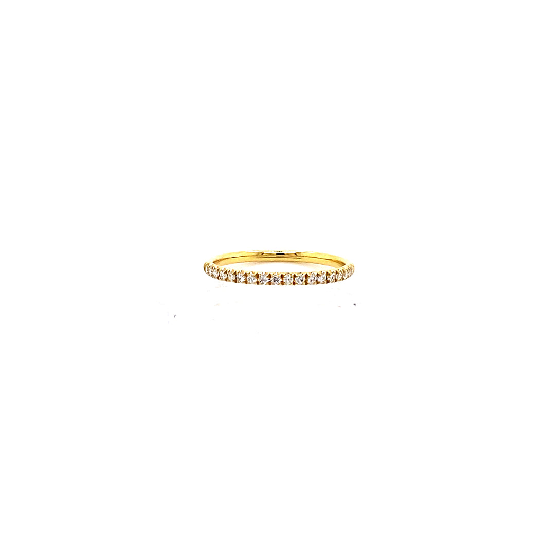 18ct Yellow Gold Diamond Fine Stacking Ring